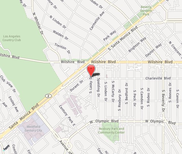 Location Map: 153 South Lasky Drive Beverly Hills, CA 90212